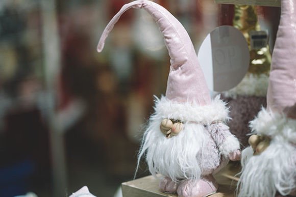 A Pink New Year s Gnome for Festive Holidays