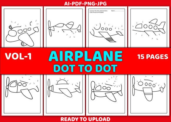 Airplane Connect the Dots for Kids Vol-1 Teaching Materials Review