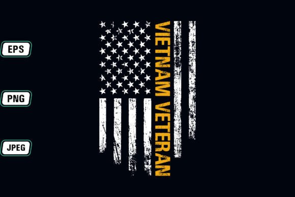 American Flag Vietnam Veteran Design for T-Shirt Designs