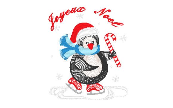 Christmas Penguin French: A Designer's Review for Holiday Publishing