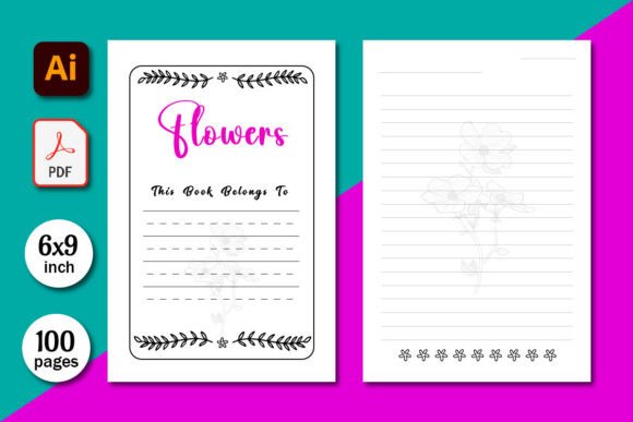 Flowers Journal Notebook Kdp Interior Review for Designers