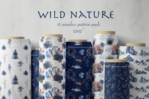 Forest Digital Paper Pack Wild Animal Se for Patterns