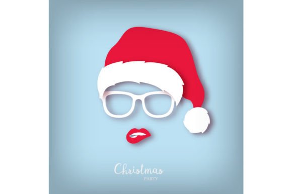 Girl Santa with Red Lips: A Fresh Icon for Holiday Branding
