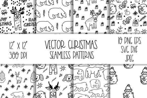 Polar Bear Digital Paper. Linen Fabric Patterns for Crafts