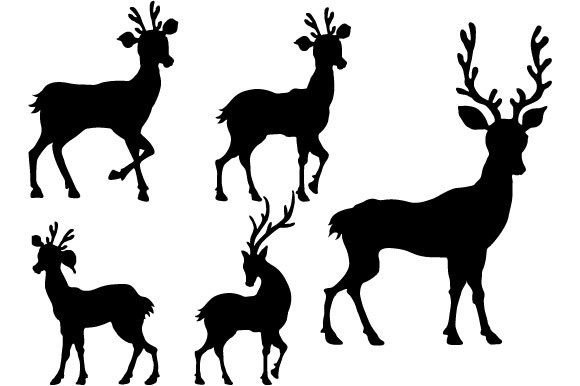 Reindeer Vector Graphic Design for Print Templates