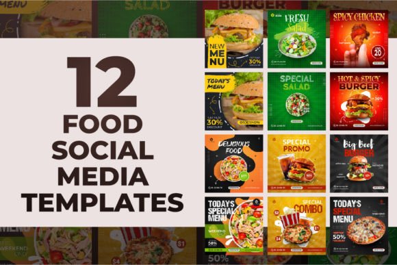 Review: 12 Food Social Media Templates for Client Projects