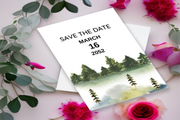Simple Winter Wedding Card with Mountain: A Print Templates Review