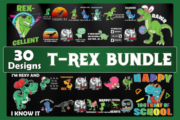 T-rex Bundle SVG 30 Designs: A Designer's Review