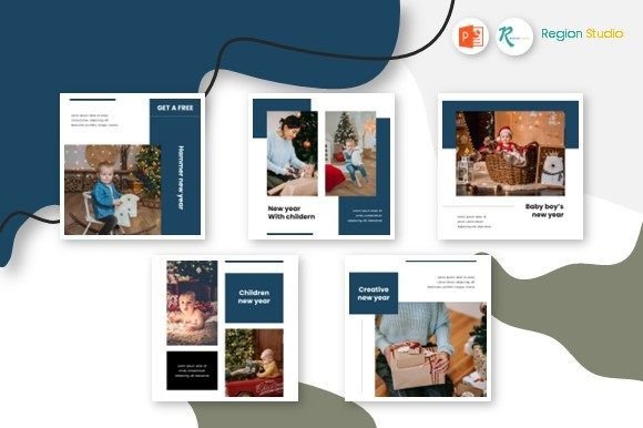 Template Instagram - Hammer New Year for Social Media Templates