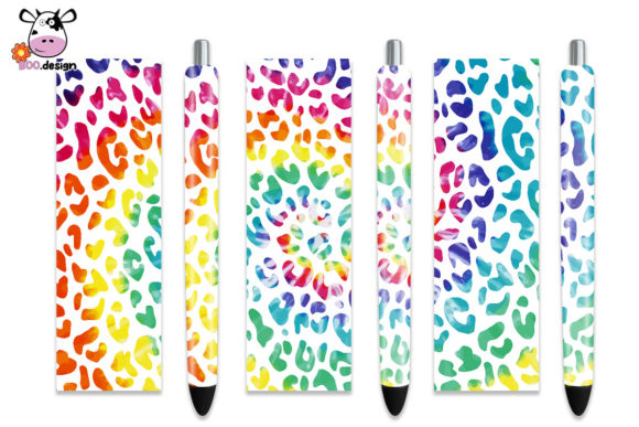 Tie Dye Pen Wrap Leopard for Crafts and Creative Designs