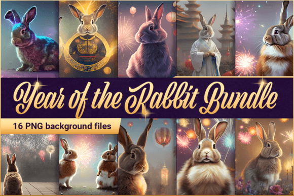 Year of the Rabbit Background Bundle: Premium Backgrounds for Local Brands